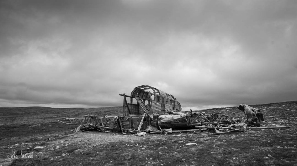 Øverlihøgda på Ringebufjellet ligger et flyvrak fra 2. verdenskrig